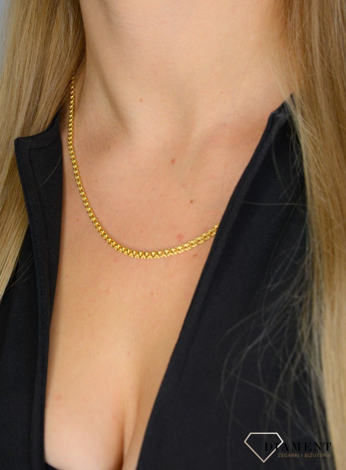 Złoty łańcuszek 585 o szerokości 3,5 mm ✅ Złoty łańcuszek został wykonany z najwyższej jakości złota próby 585. ✅.jpg